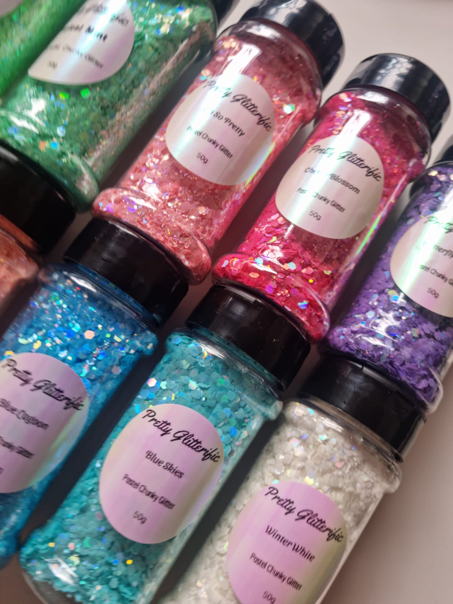 Rainbow Pastel Chunky Glitter