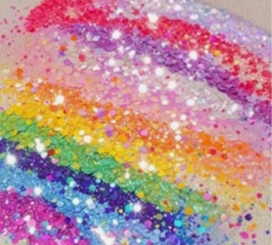 Rainbow Pastel Chunky Glitter