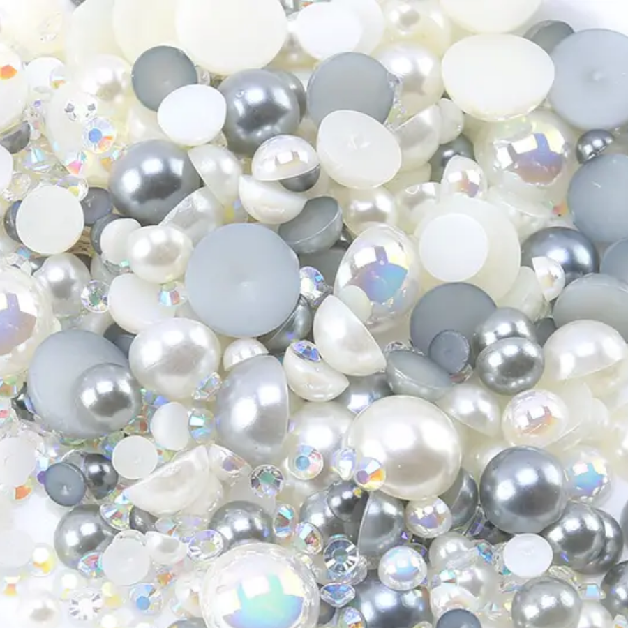 Ivory Coast Pearl & Rhinestone Mix