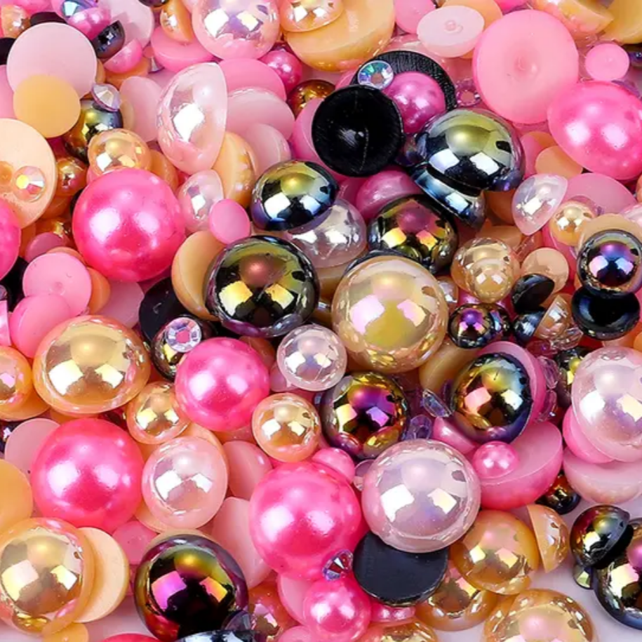 Powderpuff Pearl & Rhinestone Mix