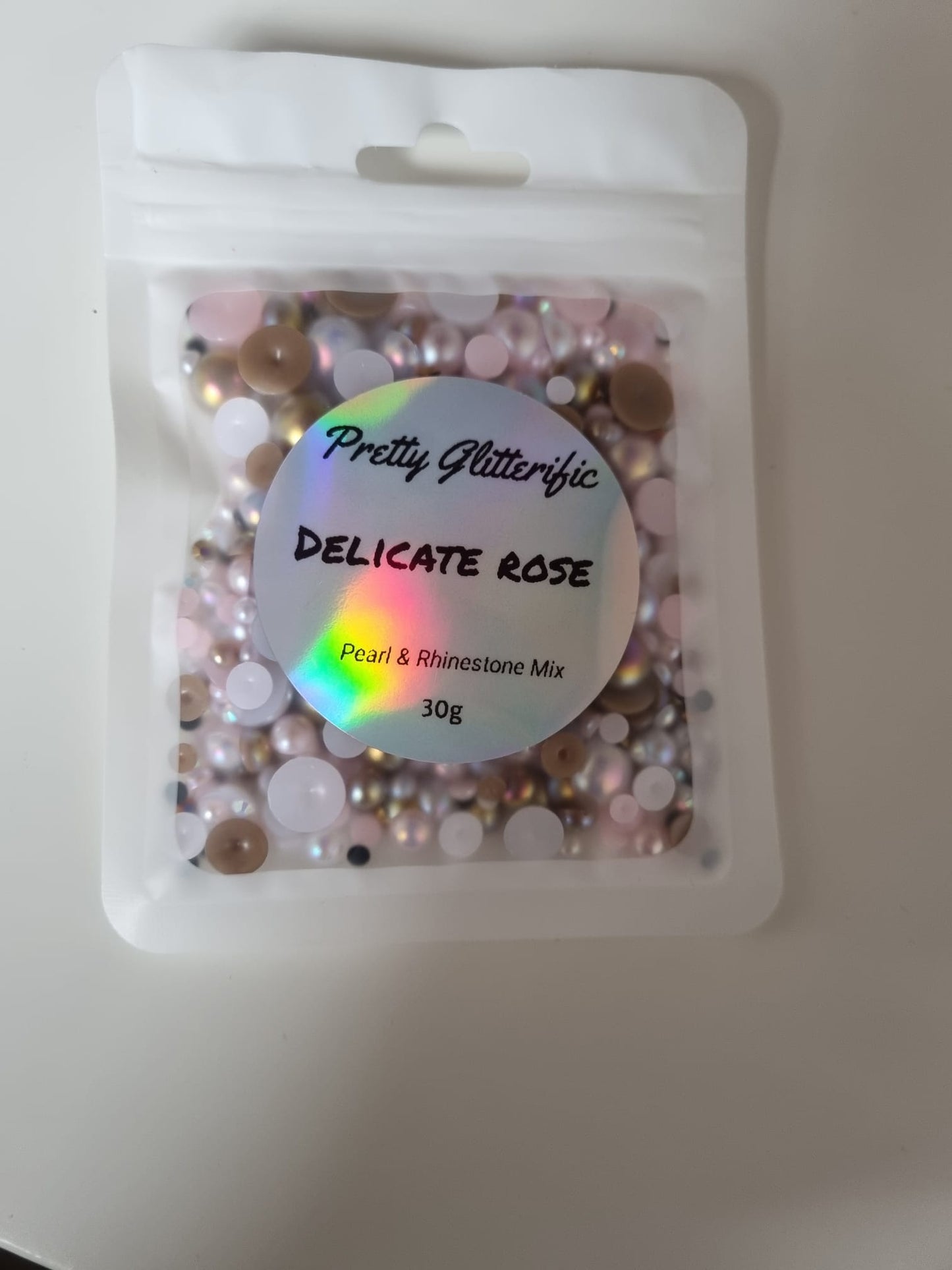 Delicate Rose Pearl & Rhinestone Mix