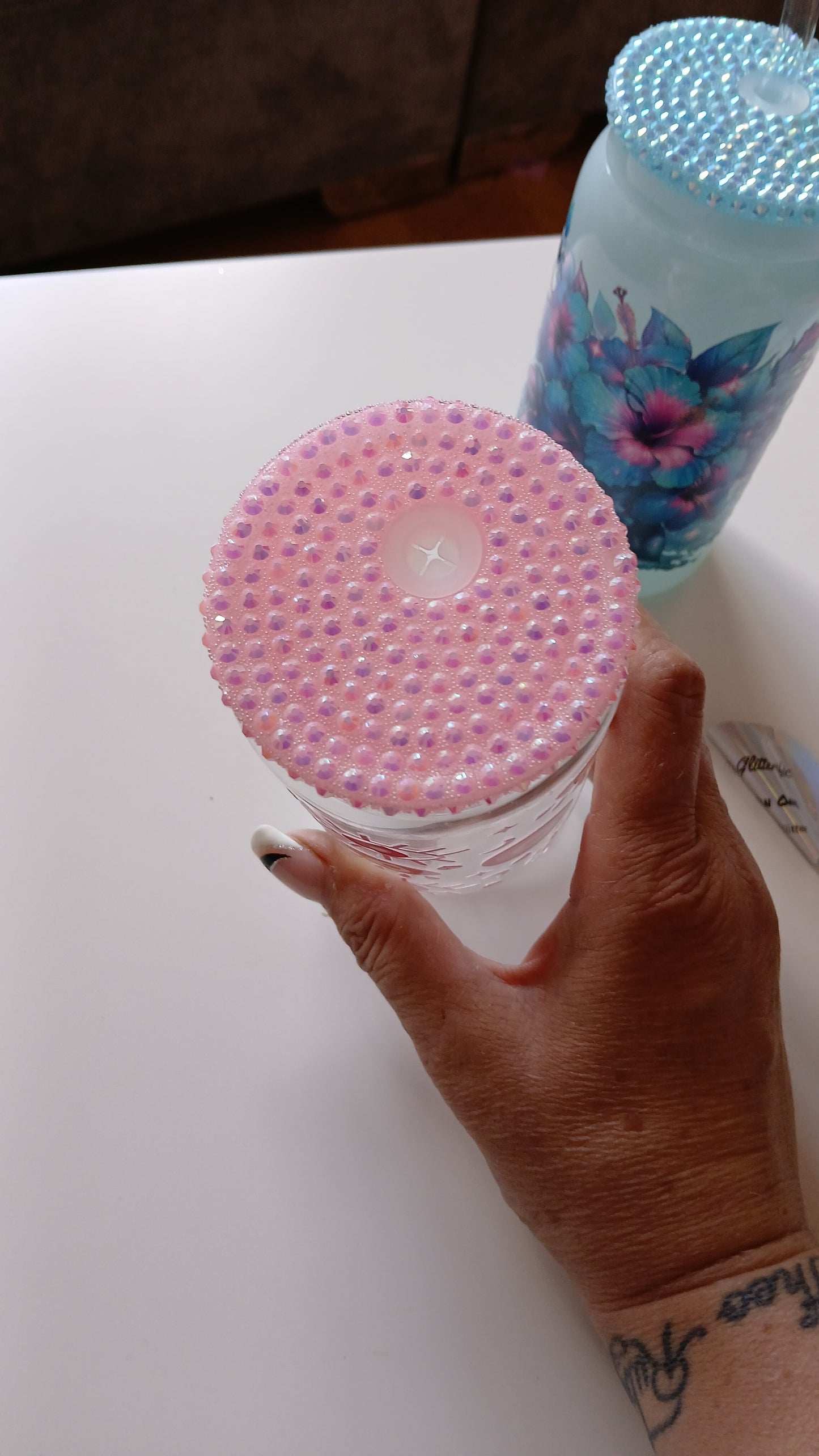 Diamanté 16 oz lids