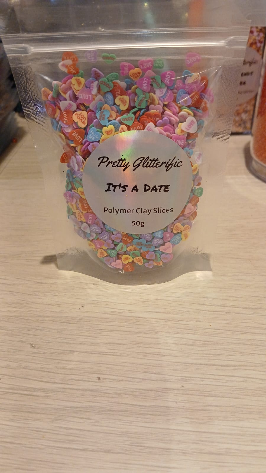 Be Mine polymer clay slices