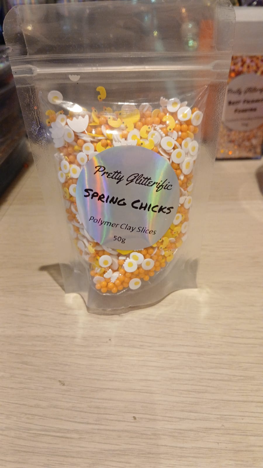 Spring Chick's polymer clay slices