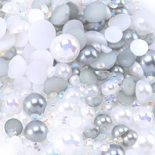 Mr Grey Pearl & Rhinestone Mix
