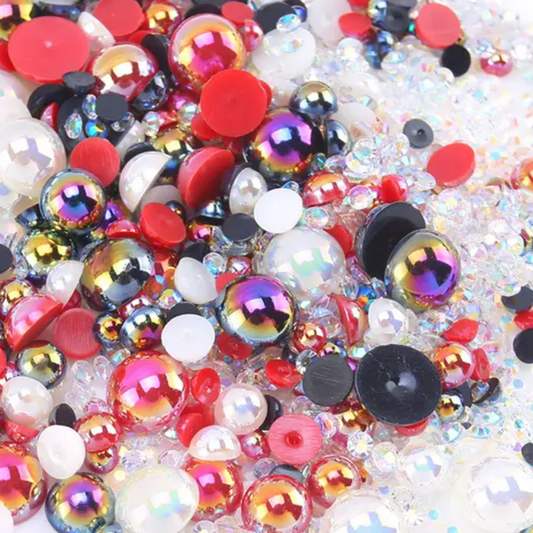 Xmas Vibes Pearl & Rhinestone Mix