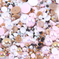 Delicate Rose Pearl & Rhinestone Mix