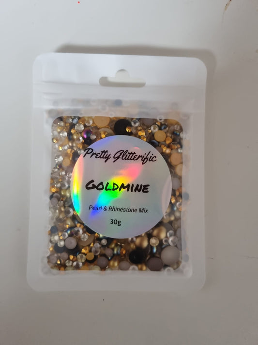 Goldmine Pearl & Rhinestone Mix