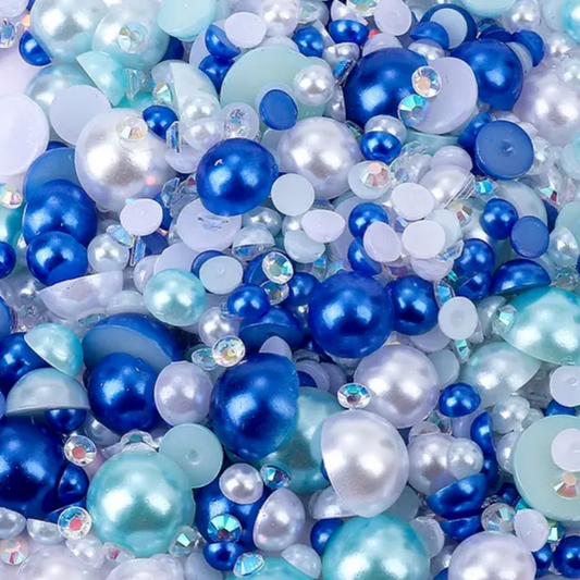 Sea Urchin Pearl & Rhinestone Mix
