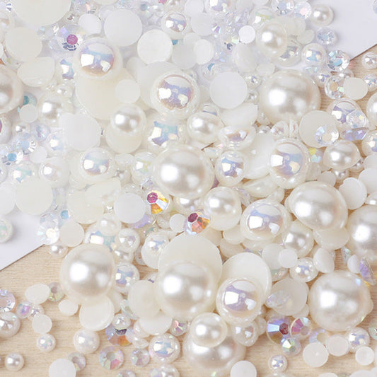 Ivory Pearl & Rhinestone Mix