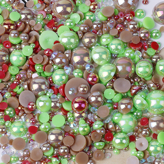 Toffee Apple Pearl & Rhinestone Mix