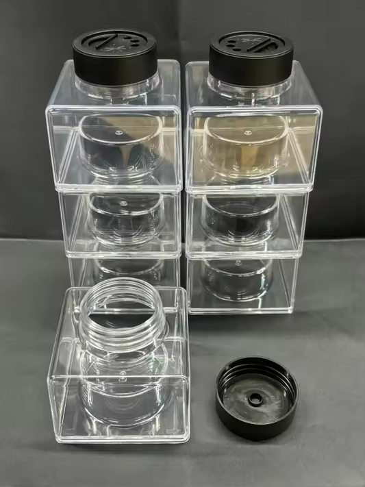 Square Glitter Stacker Pots -pre order