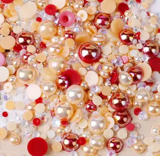 Berry Bliss Pearl & Rhinestone Mix