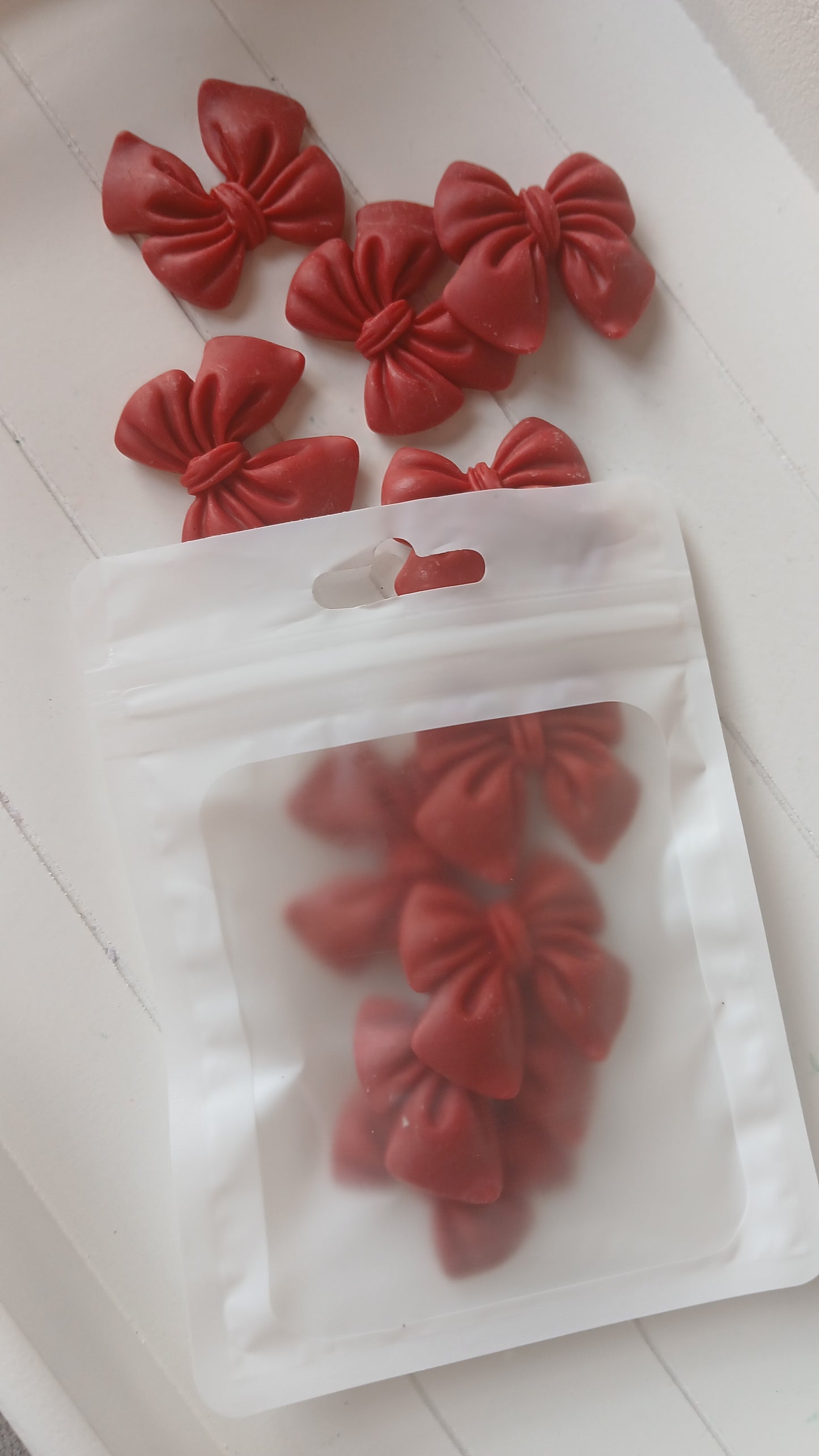Red bow 34mm (pack of 5)