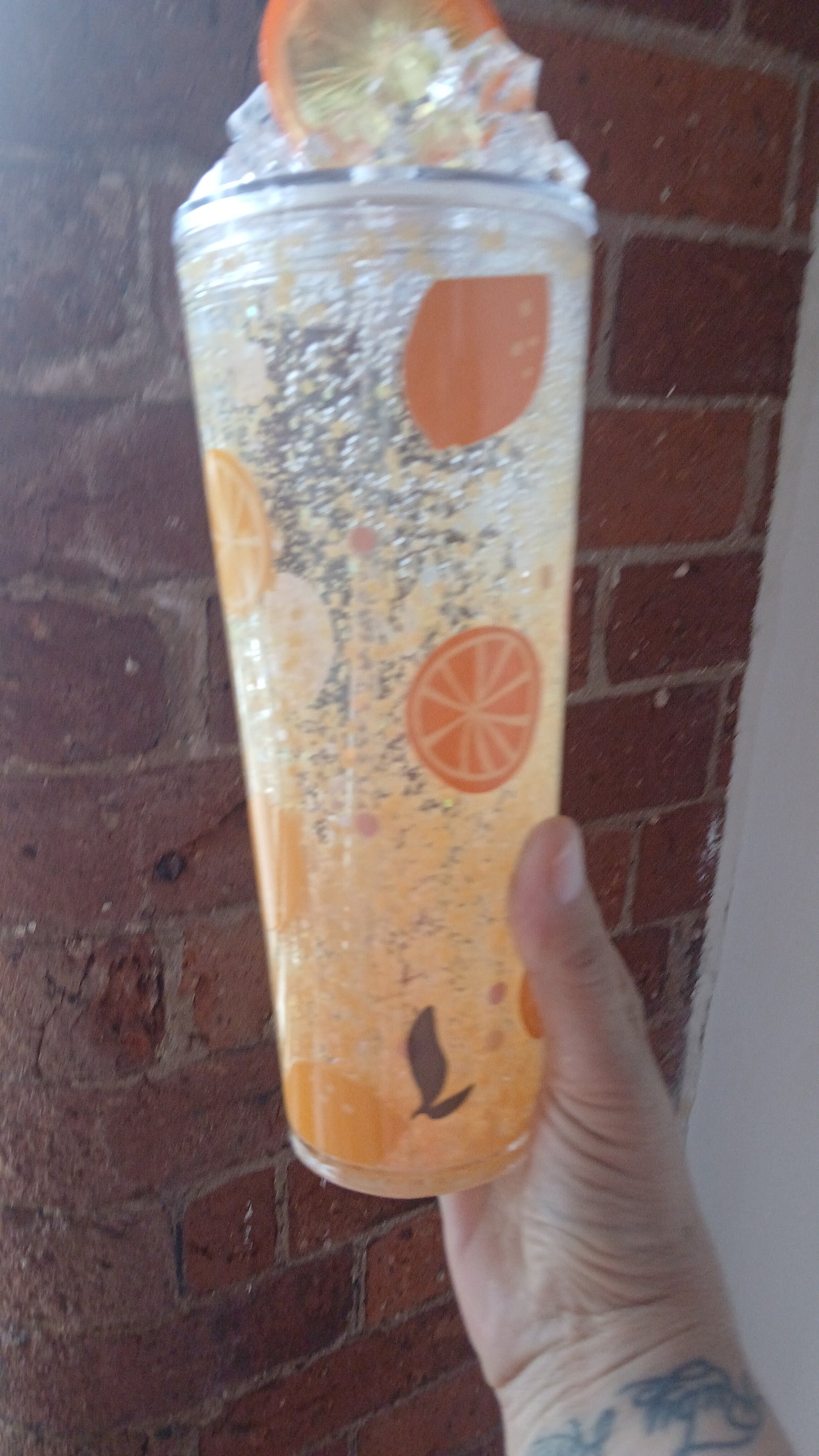 Oranges Glitter 24oz Snowglobe