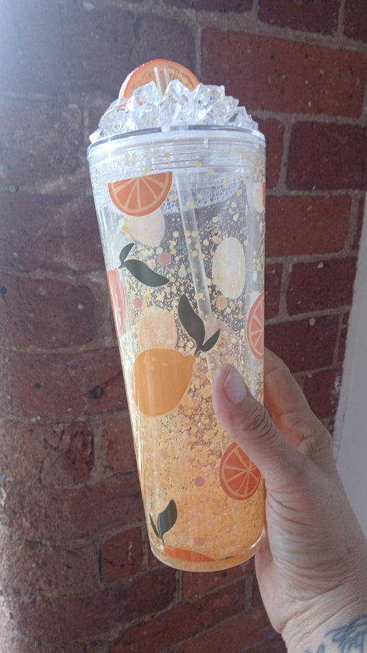 Oranges Glitter 24oz Snowglobe