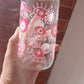 Pink Evil Eye Holographic 16 oz glass libbey