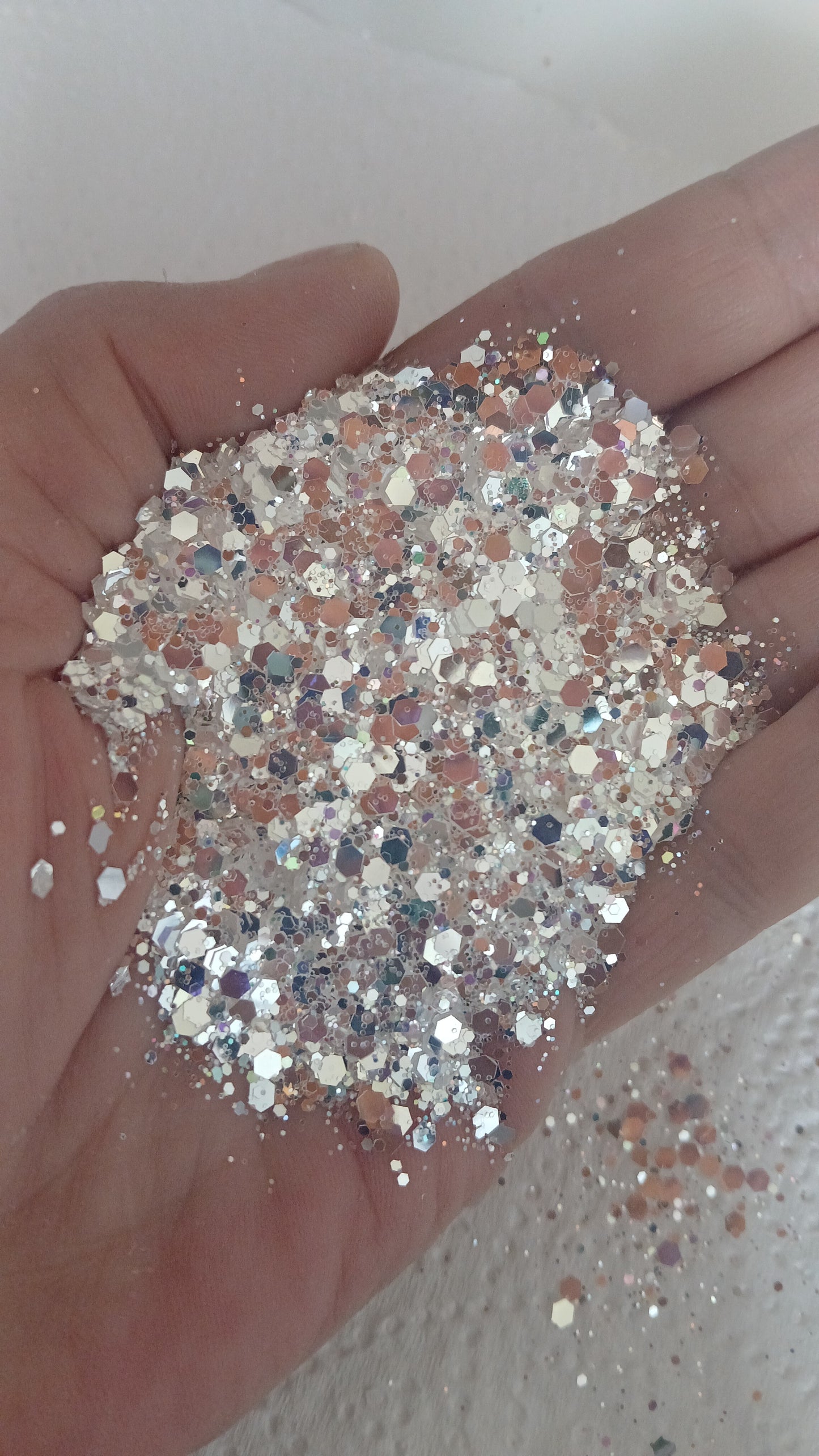 Mirror Silver Glitter