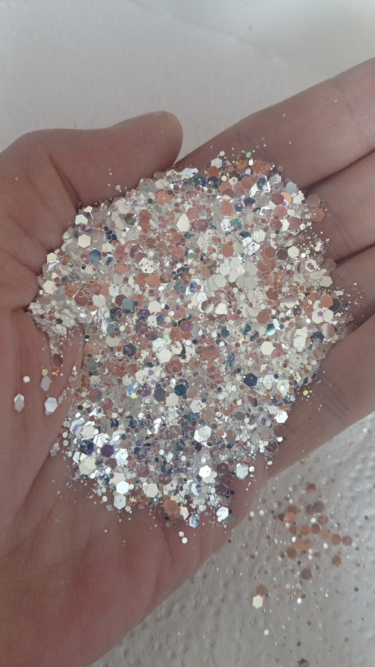 Mirror Silver Glitter