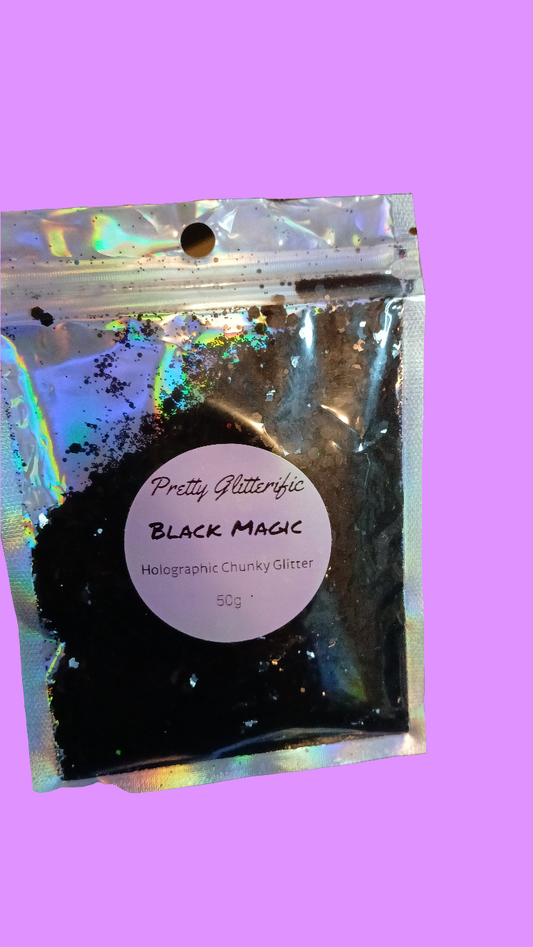 Black Magic  Pastel Matte Chunky Glitter