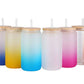 16 0z Frosted Gradient Glass Cups