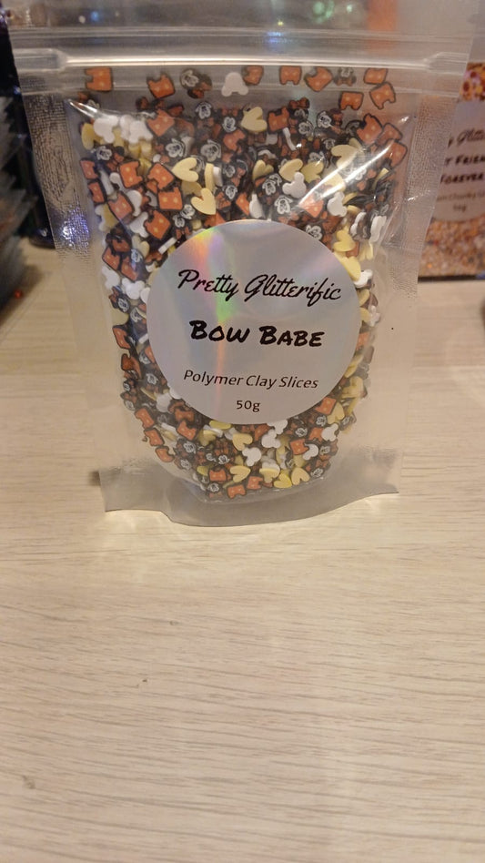 Bow Babe polymer clay slices