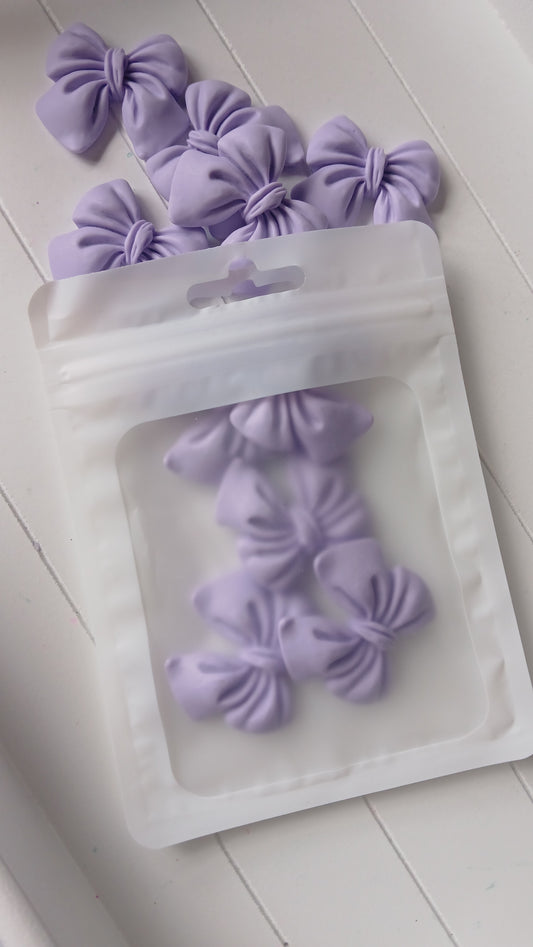 Lilac bow 34mm (pack of 5)